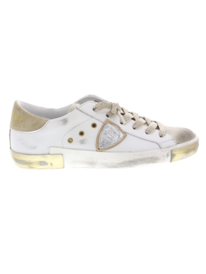 Philippe Model Philippe Model prsx low woman veau daim blanc Philippe Model Philippe Model prsx low woman veau daim blanc