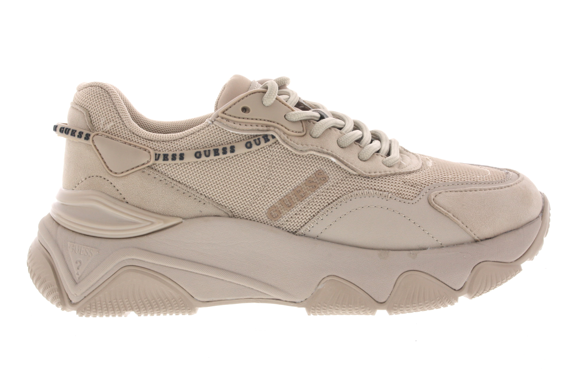 Guess micola sneaker beige | Borremans Schoenmode