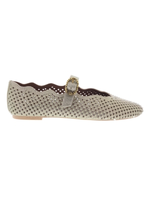 Kurt Geiger Kurt Geiger wavy mayfair ballet flat gold