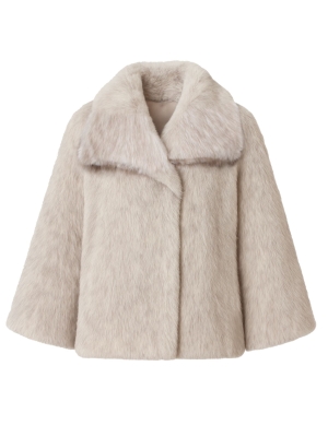 Pinnedbyk Pinnedbyk fake fur light grey jack Pinnedbyk Pinnedbyk fake fur light grey jack