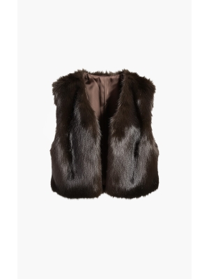 Aimee the Label Aimee the Label islaw6 fake fur waistcoat